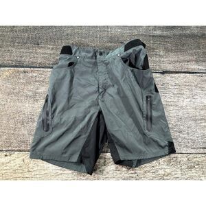 Zoic Ether Cycling Cargo Shorts With Essential Liner Grey Mens Size Large